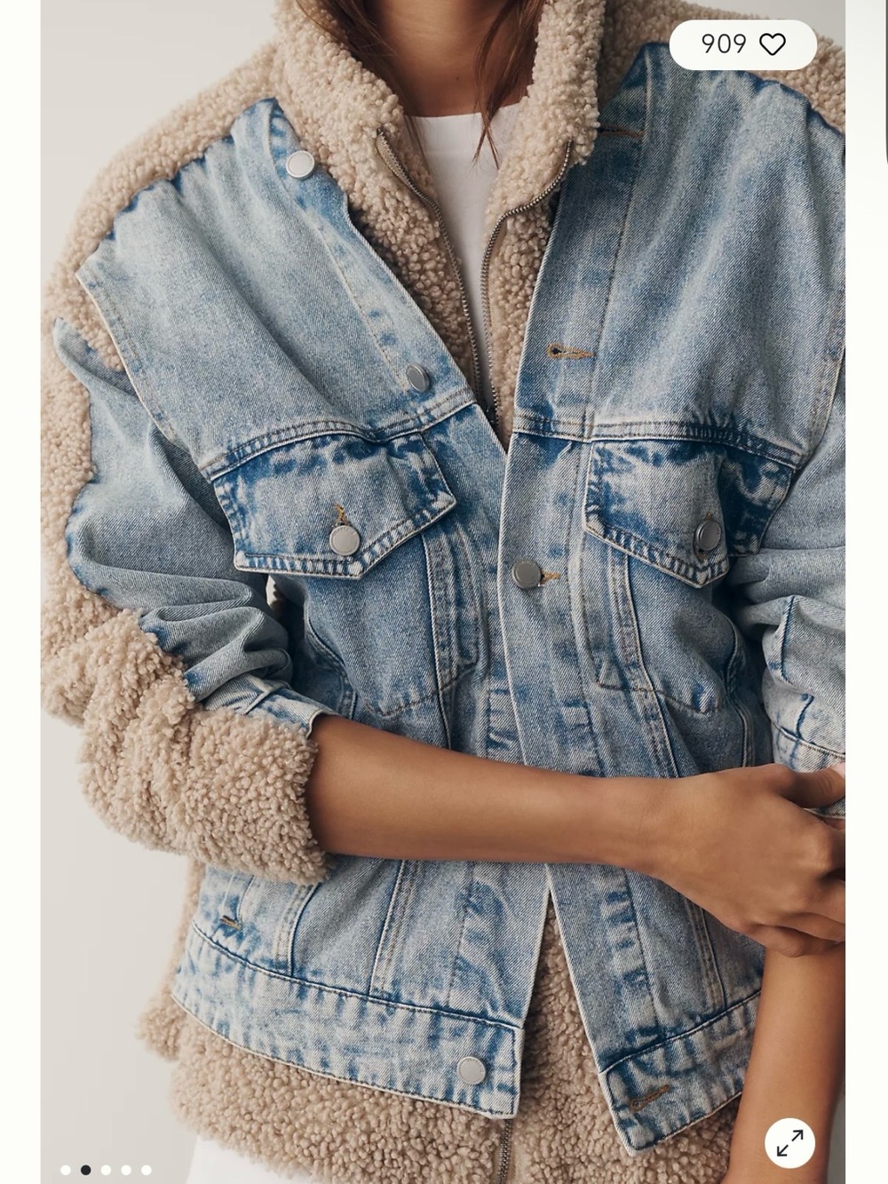 Anthropologie BLANKNYC Fuzzy Wuzzy Denim
Jacket - Picture 2 of 8